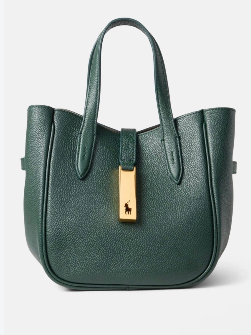 Polo Ralph Lauren Polo ID Leather Small Tote in Green